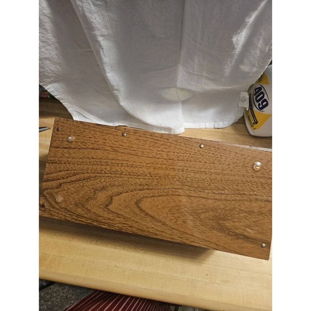 Vintage Portafile Woodlooking Aluminum Box